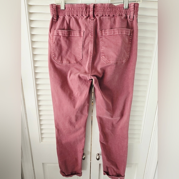 PAIGE Christy Raspberry Drawstring Pants 27 - Picture 9 of 10